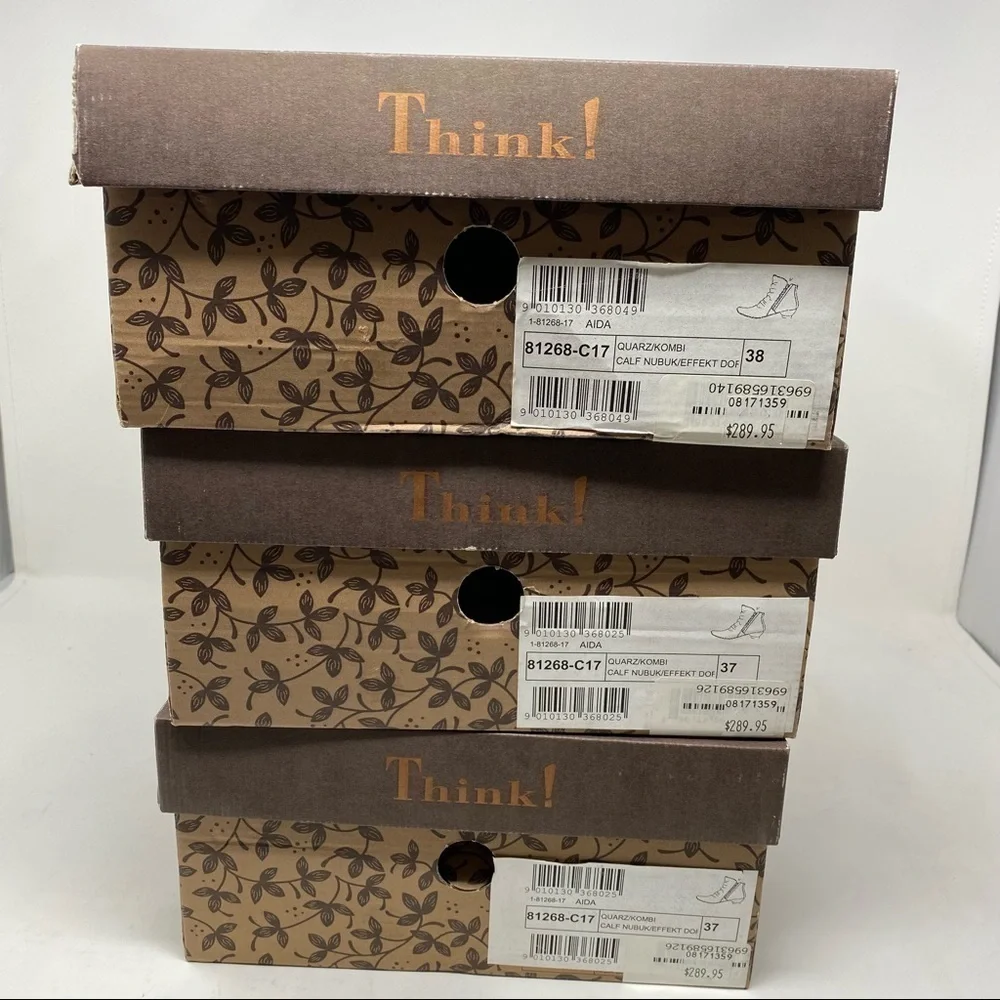 Think! Aida 81268-C17 calf nubuk/effect quartz/kombi ankle boots